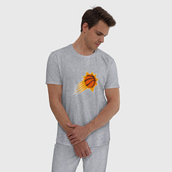 Пижама хлопковая мужская Финикс Санз NBA, цвет: меланж — фото 2