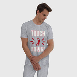 Пижама хлопковая мужская Тачдаун Touchdown, цвет: меланж — фото 2