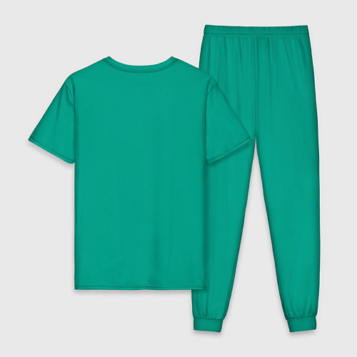 Мужская пижама Работаем удалённо / Зеленый – фото 2