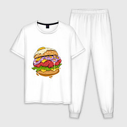 Мужская пижама Наимощнейший бургер