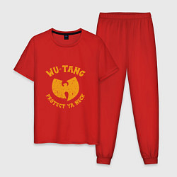 Пижама хлопковая мужская Protect Ya Neck Wu-Tang, цвет: красный