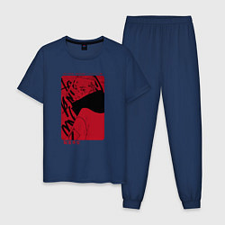 Пижама хлопковая мужская Кэн Рюгудзи -Токийские мстители, цвет: тёмно-синий