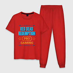 Пижама хлопковая мужская Игра Red Dead Redemption PRO Gaming, цвет: красный