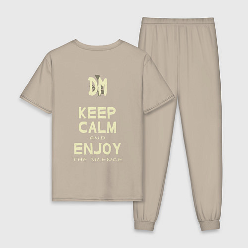 Мужская пижама Keep Calm and Enjoy the Silence - Depeche Mode / Миндальный – фото 2