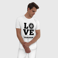 Пижама хлопковая мужская Yamaha Love Classic, цвет: белый — фото 2
