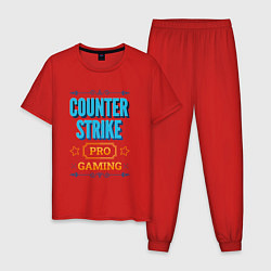 Пижама хлопковая мужская Игра Counter Strike PRO Gaming, цвет: красный