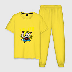Пижама хлопковая мужская NirvaNO, цвет: желтый