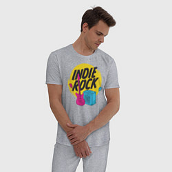 Пижама хлопковая мужская Инди Рок Солнце, цвет: меланж — фото 2