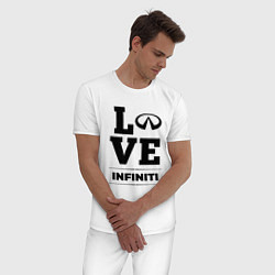 Пижама хлопковая мужская Infiniti Love Classic, цвет: белый — фото 2