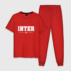 Пижама хлопковая мужская Inter football club классика, цвет: красный