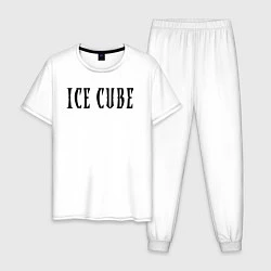 Пижама хлопковая мужская Ice Cube - logo, цвет: белый