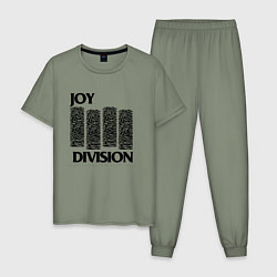 Пижама хлопковая мужская Joy Division - rock, цвет: авокадо