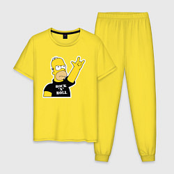 Мужская пижама Гомер Симпсон - Rock n Roll
