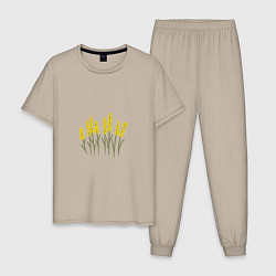 Мужская пижама Желтые полевые цветы