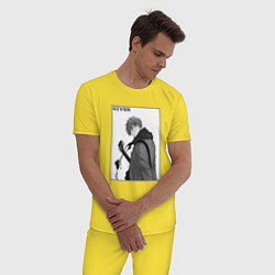 Пижама хлопковая мужская Sweet Mafuyu, цвет: желтый — фото 2