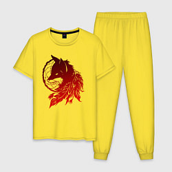 Мужская пижама Ловец снов и лис с перьями