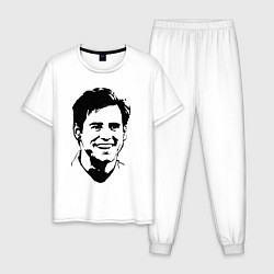 Пижама хлопковая мужская Jim, цвет: белый