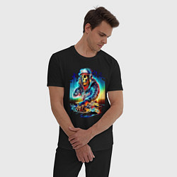 Пижама хлопковая мужская Cool DJ - skull, цвет: черный — фото 2