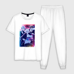 Пижама хлопковая мужская Trigger - Семёрка идолов, цвет: белый