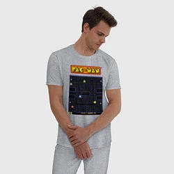Пижама хлопковая мужская Pac-Man на ZX-Spectrum, цвет: меланж — фото 2