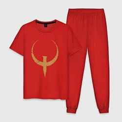 Пижама хлопковая мужская Quake арена, цвет: красный