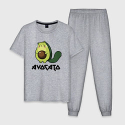 Пижама хлопковая мужская Avocado - AvoCATo - Joke, цвет: меланж