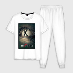 Пижама хлопковая мужская X - Files poster, цвет: белый