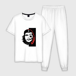 Пижама хлопковая мужская Бумаждый дом - Че Гевара, цвет: белый