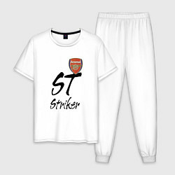 Пижама хлопковая мужская Arsenal - London - striker, цвет: белый