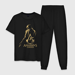 Пижама хлопковая мужская Assassins creed 15 лет, цвет: черный