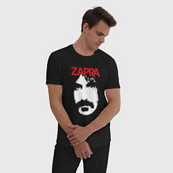Пижама хлопковая мужская Frank Zappa, цвет: черный — фото 2