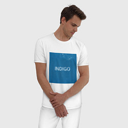 Пижама хлопковая мужская Indigo, цвет: белый — фото 2