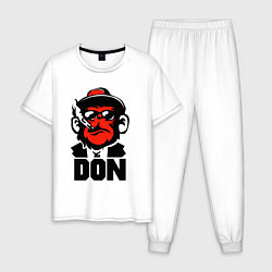 Мужская пижама Обезьяна мафиози с сигаретой