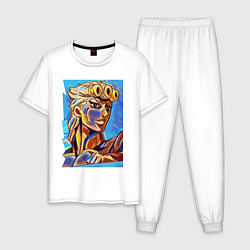 Пижама хлопковая мужская Джорно Джованна - character, цвет: белый