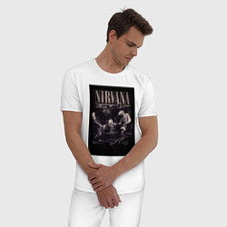 Пижама хлопковая мужская Nirvana live, цвет: белый — фото 2