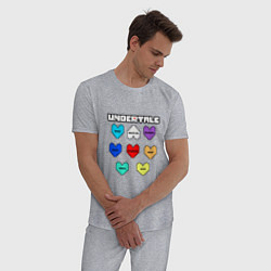 Пижама хлопковая мужская Undertale - души 8 людей, цвет: меланж — фото 2