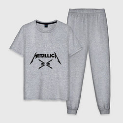 Пижама хлопковая мужская Metallica, цвет: меланж
