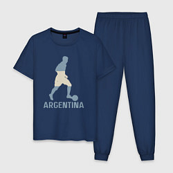 Пижама хлопковая мужская Lionel Messi Argentina, цвет: тёмно-синий