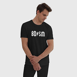 Пижама хлопковая мужская BDSM мем, цвет: черный — фото 2