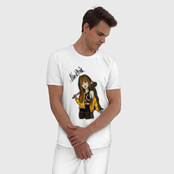 Пижама хлопковая мужская Дерзкая Лисса, цвет: белый — фото 2