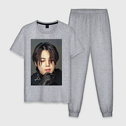 Пижама хлопковая мужская Handsome Jimin, цвет: меланж
