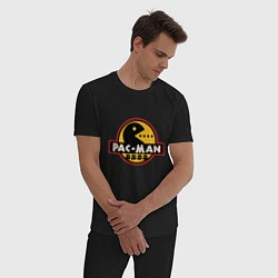 Пижама хлопковая мужская Pac-man game, цвет: черный — фото 2