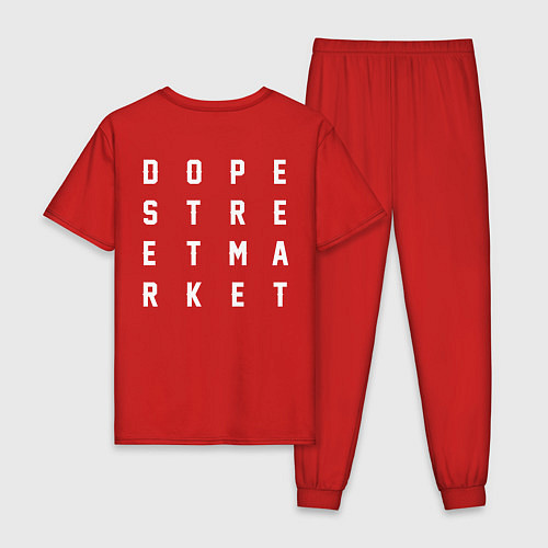Мужская пижама Dope street market hip-hop / Красный – фото 2