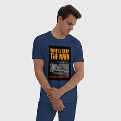 Пижама хлопковая мужская CCR - Wholl Stop The Rain, цвет: тёмно-синий — фото 2