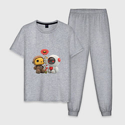 Мужская пижама Влюбленные роботы арт