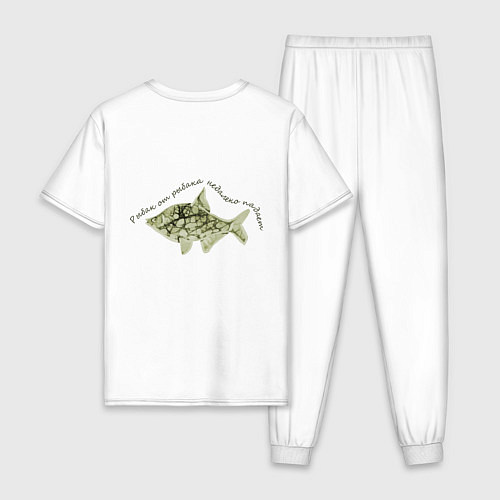 Мужская пижама Fishing / Белый – фото 2