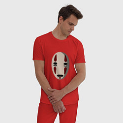 Пижама хлопковая мужская Безликий, цвет: красный — фото 2