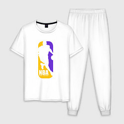 Пижама хлопковая мужская NBA Kobe Bryant, цвет: белый