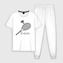 Мужская пижама Бадминтон воланчик ракетка