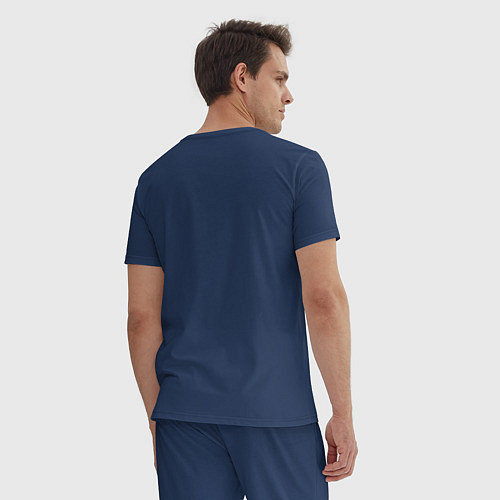 Мужская пижама Пикачу Рокnroll / Тёмно-синий – фото 4